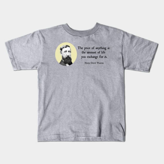 Thoreau Says Kids T-Shirt by B5Lab